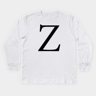 Black Z Kids Long Sleeve T-Shirt